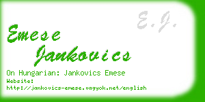 emese jankovics business card